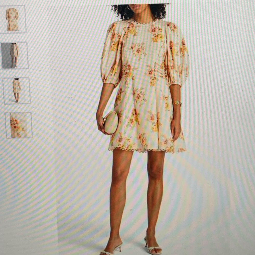 Zimmerman Floral print linen mini dress